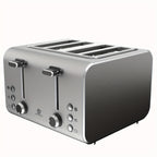 Toaster SUPERLEX 1600W 4-Slice Stainless Steel  | Digital Display | Defrost/Reheat/Cancel | Auto Pop-Up & Crumb Tray | Cord Storage (220-240V EU), Kitchen Appliance, Home Cooking, Sleek Design, Modern Toaster, Durable Construc