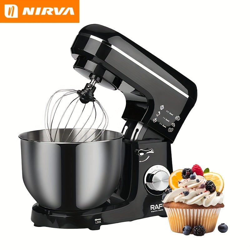 Mixer Nirva1400W high-speed electric kitchen mixer, with 240-ounce stainless steel bowl - 6-speed, handheld cream whisk and egg beater, suitable for baking and mixing, portable design,